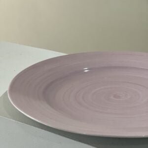 Plato llano de Ceramica Rosa Algodon